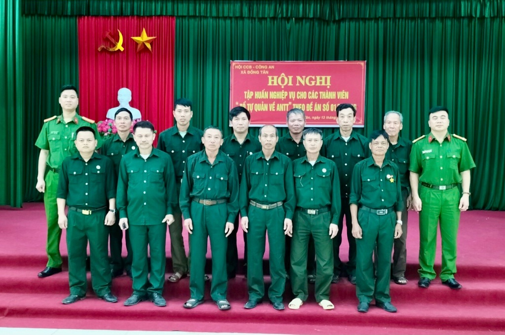 Hội cựu chiến binh xã Đồng Tân tập huấn nghiệp vụ cho các thanh viên “Tổ tự quản an ninh trật tự”...