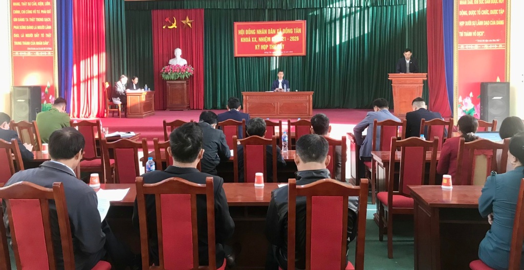 Kỳ họp thứ bẩy HĐND xã Đồng Tân, khóa XX, nhiệm kỳ 2021-2026